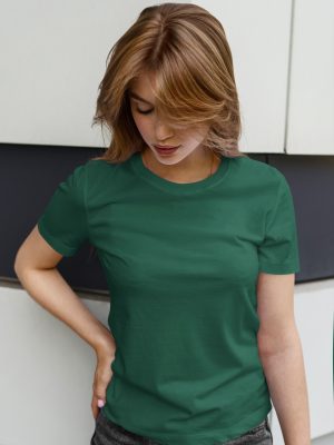 Camiseta basica mujer Verde botella