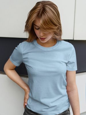 Camiseta mujer azul cielo