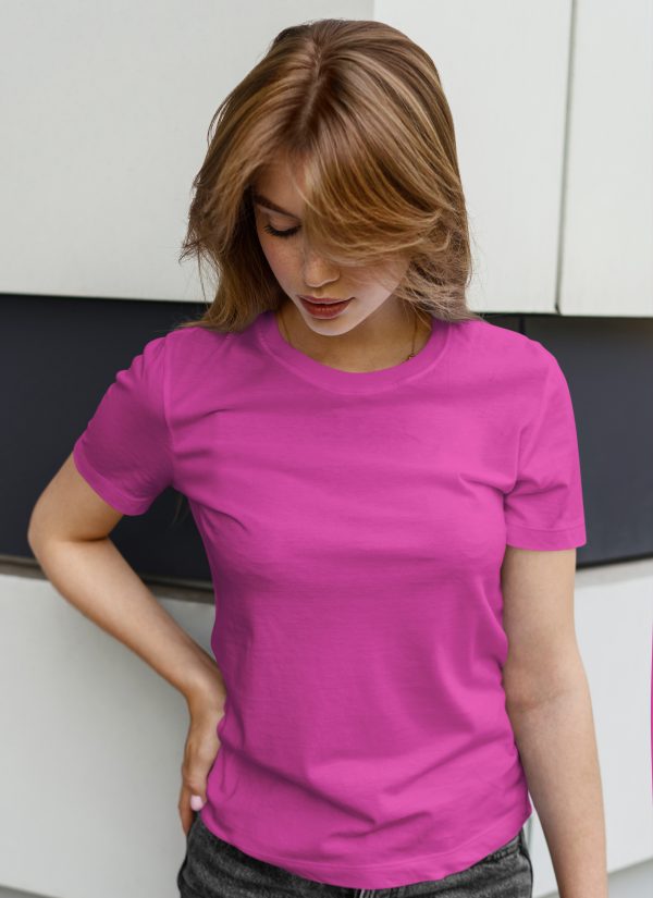 Camiseta mujer fucsia