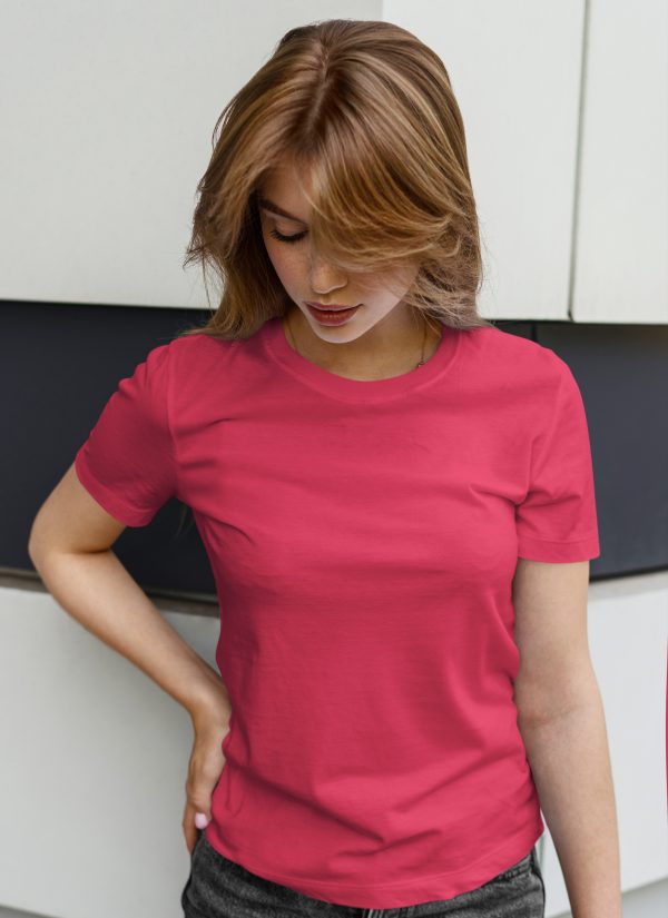 Camiseta mujer fucsia flúor