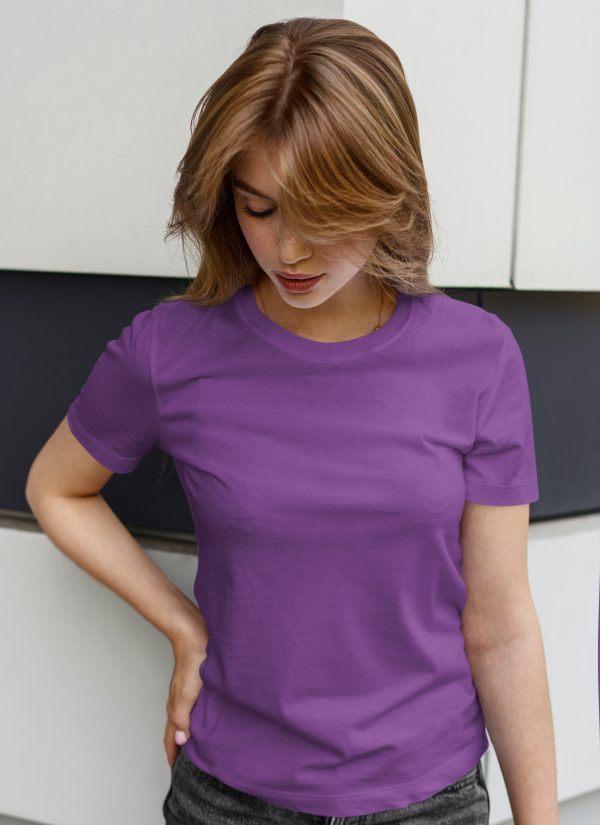 Camiseta mujer morado