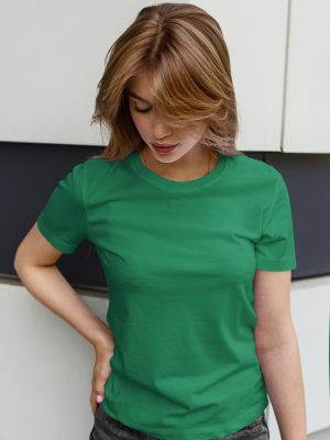 Camiseta mujer verde brillo